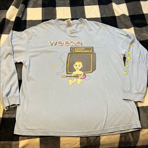 Weezer Enlightenment Tour 2002 Cute Baby Guitarist Graphic Concert Tee. …